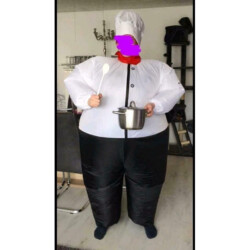 Kostüm dicker Koch