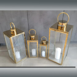 Laternen Set gold