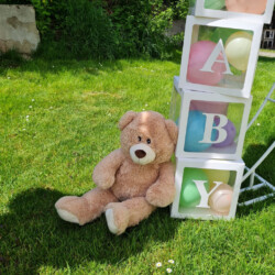 Teddy Bär für Babyparty / Taufe