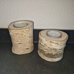 Teelichthalter Birke