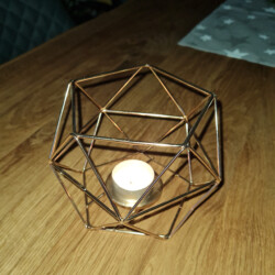 Teelicht halter geometrisch gold